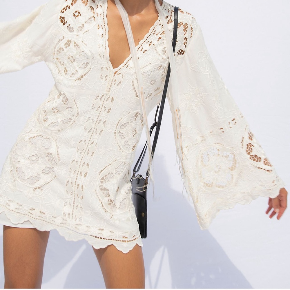 Free People cut work mini dress